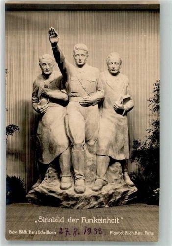 1939 Sinnbild der Funkeinheit Bildhauer Schellhorn