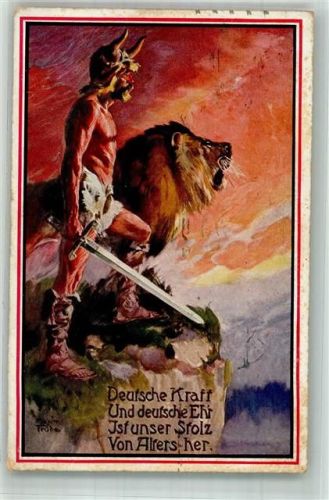 Deutsche Kraft sign. Maxim Trübe Patriotik WK I