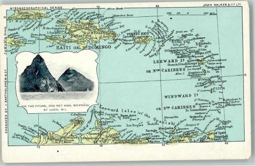 Santo Domingo Landkarte The two pitons
