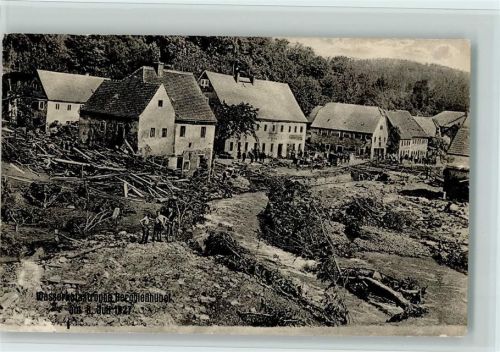 Berggiesshübel Wasserkatastrophe 1927 , gute Erhaltung AK