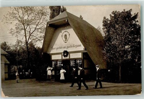 Dresden Große Kunstausstellung 1908 Vergnügungspark Enzianhütte Off. Postkarte Nr 4