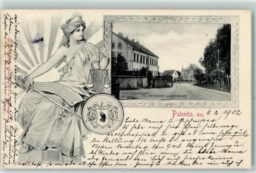 Pulsnitz 1902 Kgl. Amtsgericht am Wettinplatz