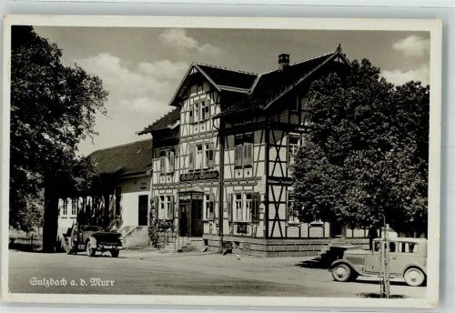 Sulzbach Gasthaus Zur Eisenbahn Fr. Haag Oldtimer