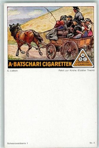 Schwarzwaldserie Nr. 4 Batschari Zigaretten Werbung AK