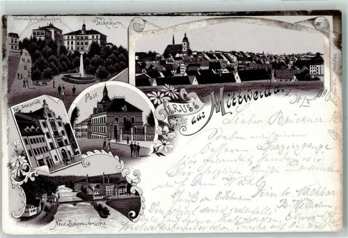 Mittweida 1896 Elektrotechnisches Praktikum Technikkum Kgl. Amtsgericht Post Neue Zschopaubrücke