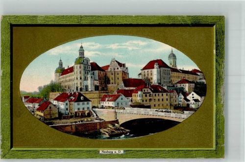 Neuburg Residenzschloss Donaubrücke Passepartout
