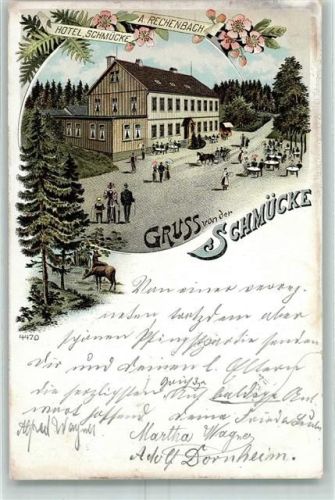 Gehlberg 1899 Hotel Schmücke A. Rechenbach