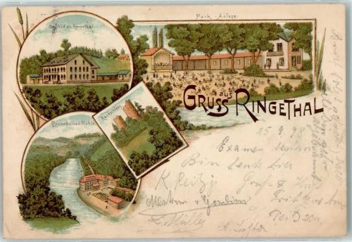Ringethal 1898 Gasthaus zu Ringethal Lauenheomer Mühle Raubschloß