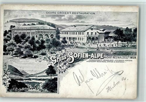 Waldegg Gruss aus - Sofien alpe Restaurant 1899 AK