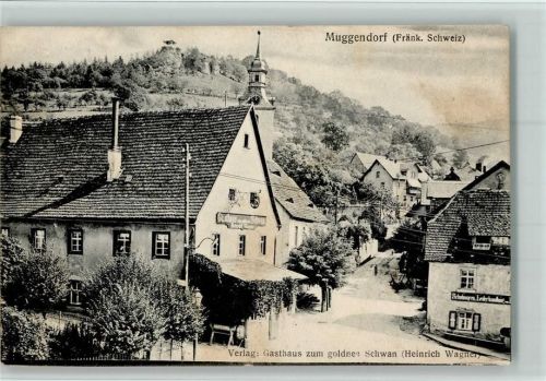 Muggendorf 1922 Gasthaus zum goldenen Schwan AK