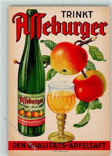 Wolfenbüttel Asseburger Apfelsaft Fritz Reinhard Goeze & Co