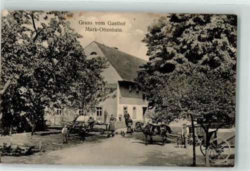 Ottenhain 1915 Gasthaus Pferdefuhrwerk