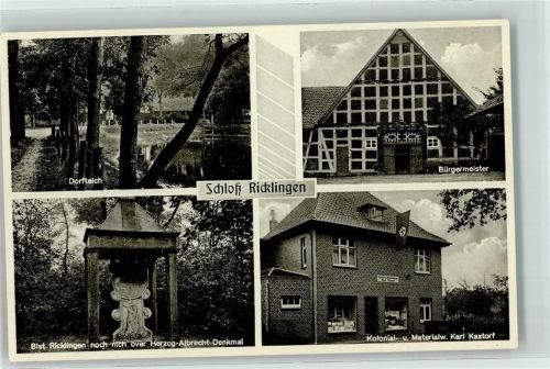 Garbsen Schloß Ricklingen Dorfteich Herzog-Albrecht-Denkmal Kolonialwaren Kastorf Bürgermeister-Amt