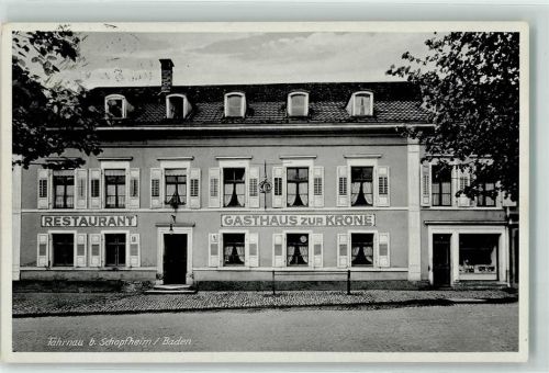 Fahrnau Gasthaus zur Krone Bahnpoststempel Frankfurt-Basel Zg. 876