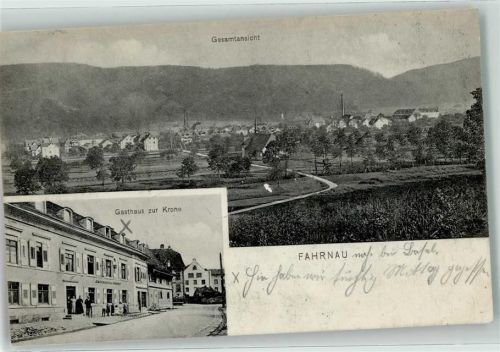 Fahrnau 1910 Gasthaus zur Krone