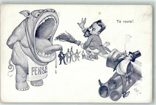 Te roura! Monster Besen Propaganda vermenschlichte Tiere