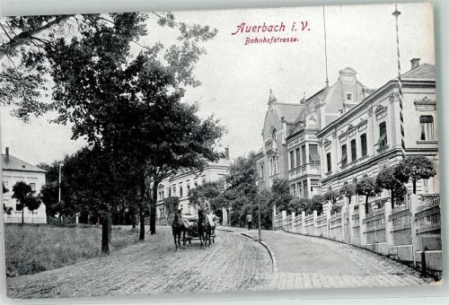 Auerbach 1912 Bahnpost Zwickau Oelsnitz Zug 2156 17.11.12 Bahnhofstraße