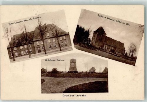 23738 W2432 Lensahn - Hotel Lensahn Kirche Gefallenen Denkmal