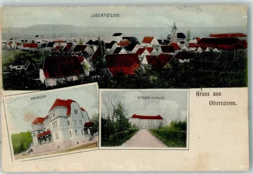 Obernzenn 1907 Waldheim Schloss mit Allee