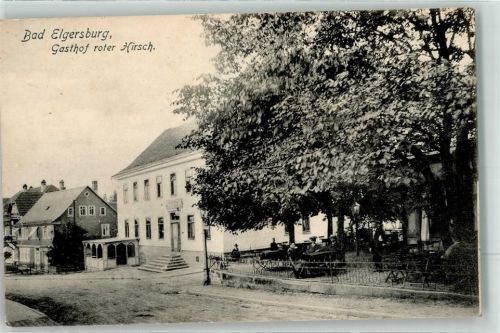 98716 O6303 Elgersburg 1915 - Gasthaus roter Hirsch Gartenwirtschaft