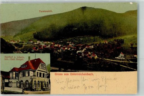 75399 W7267 Unterreichenbach , Kr Calw 1914 - Gasthaus z. Löwen