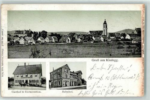Kißlegg Gasthaus Bahnhof Pfarrkirche St. Gallus