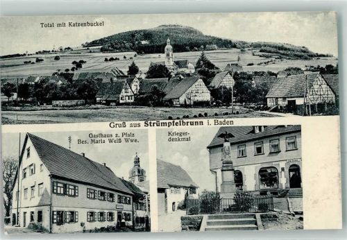 Strümpfelbrunn Katzenbuckel Gasthaus Zur Pfalz Maria Weiß Wwe. Kriegerdenkmal