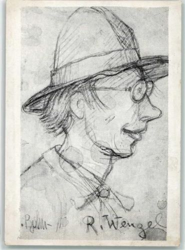 W6600 Saarbrücken Richard Wenzel Gedächtnisausstellung im Graphischen Kabinett Secession 1954