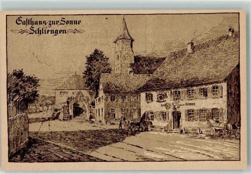 Schliengen Gasthaus zur Sonne sign. R. Bopp