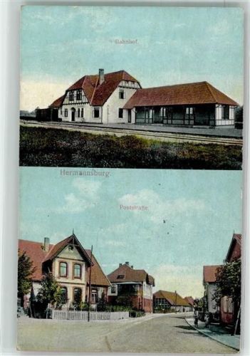 Hermannsburg 1916 Bahnhof Poststraße