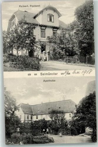 Salmünster 1918 Kaiserl. Postamt Apotheke
