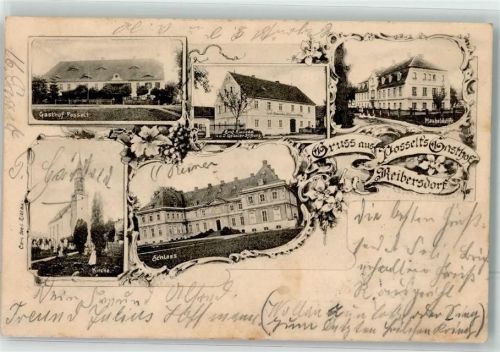 Reibersdorf Schloß Hauboldstift Gasthaus Posselt Bahnpost Zittau-Zg. 2602