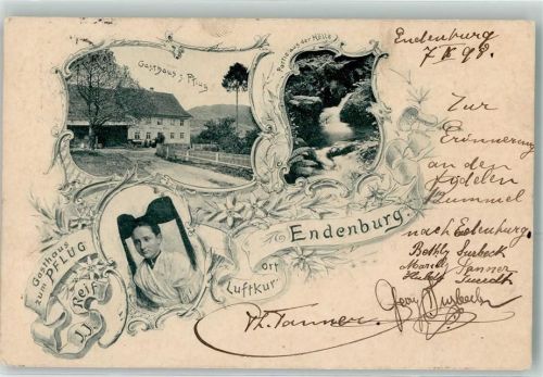 79585 W7853 Endenburg 1898 - Gasthaus zum Pflug Tracht aus der Hölle