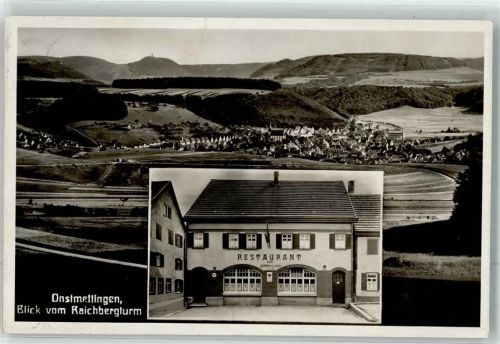Onstmettingen Gasthaus zum goldenen Lamm Emailleschild