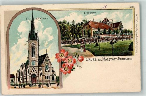 Burbach 1911 Ev. Kirche Stadtpark