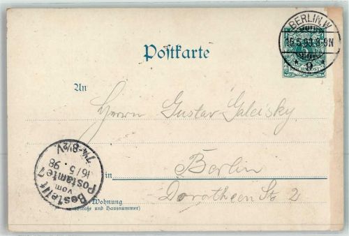 1898 Gross-Lichterfelde Bismarck-Denkmal Rathaus Haupt-Kadettenanstalt Nr 42