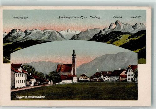 83454 W8233 Anger b Bad Reichenhall - Untersberg Heuberg Staufen Zwiesel Pfarrkirche St. Maria Himmelfahrt