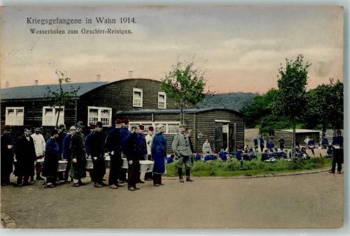 50667 W5000 Köln Wahn 711 1914 Foto AK WK I Kriegsgefangenlager Baracken 1914 Spüldienst Kr. Serie 3 Nr. 11