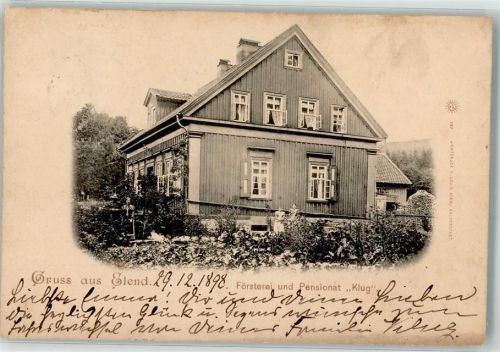 Elend 1898 Försterei und Pension Klug