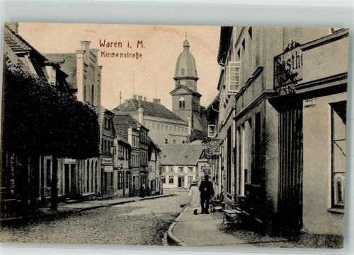 17192 O2060 Waren 1916 - Kirchenstraße