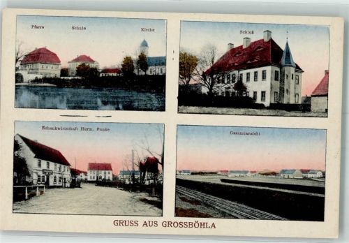Großböhla Pfarre Kirche Gasthaus Funke Schloß