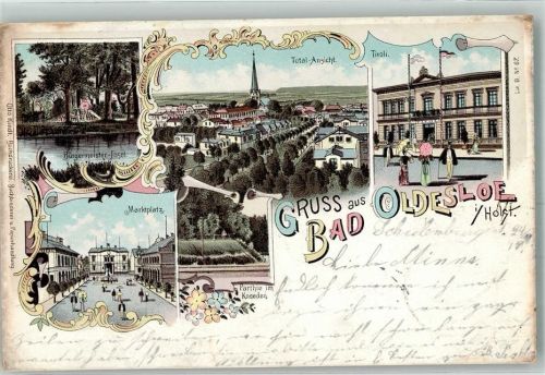 Bad Oldesloe 1899 Marktplatz Tivoli Bürgermeister-Insel Im Kneeden Sammlung Lachmund