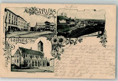 84559 W8261 Kraiburg a. Inn 1900 - Pfarrkirche Markt