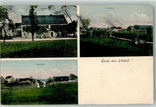 Littdorf 1908 Unterdorf Gasthaus Oberdorf