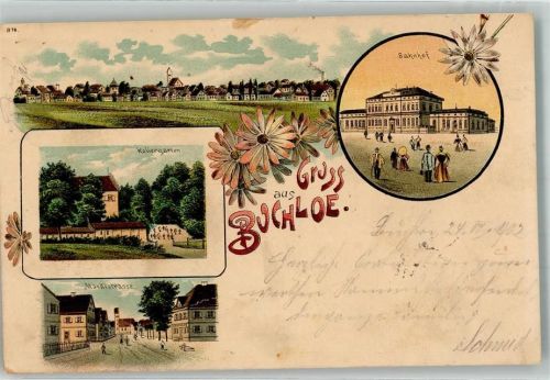 Buchloe 1902 Bahnhof Kellergarten Marktstraße
