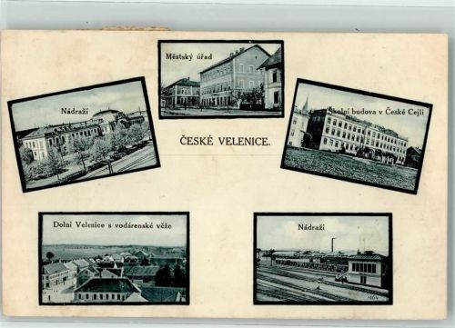 Ceské Velenice Nadrazi Mestsky urad Skolni budova v Ceske Cejli