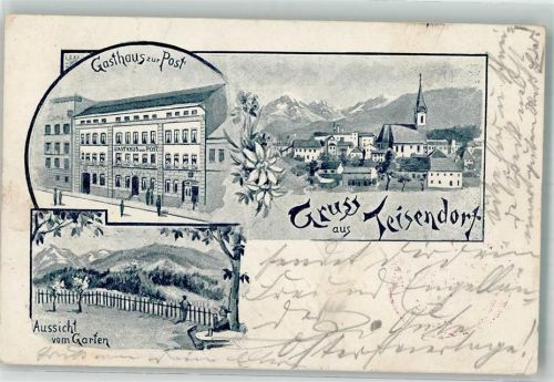 Teisendorf 1899 Gasthaus zur Post Aussichtsgarten