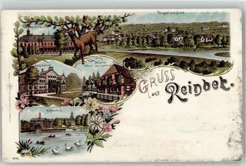 Reinbek 1901 Schloß Reinbek Mühlenteich Pension Scherer Sophienbad