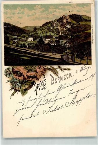 Berneck 1896 Burgruine Berneck Kapelle