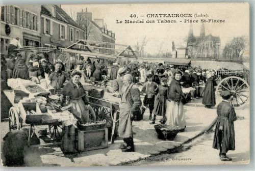 36000 Chateauroux 1907 - Marktszene Palce St.-fiacre